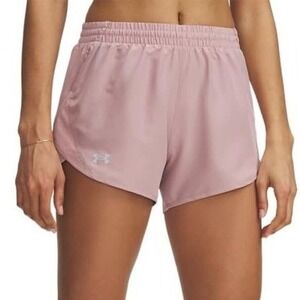 Under Armour Fly By Shorts Women XXL Pink 673 Running Athletic Gym Mesh 1350196